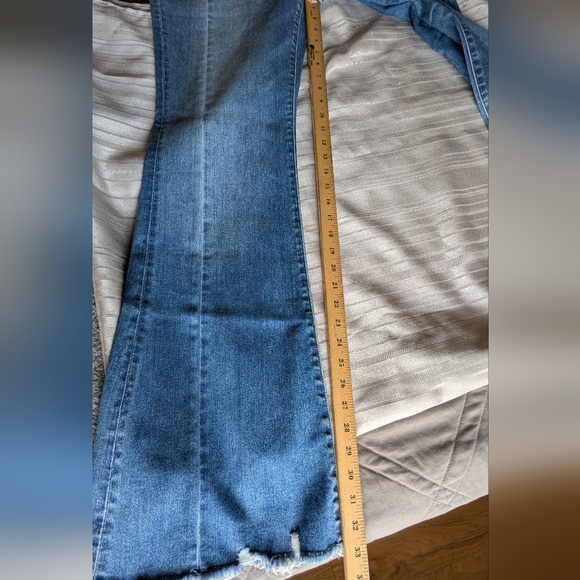 Flying Monkey Black Label Women's Blue  Flared Jeans Size 32 - Picture 12 of 15